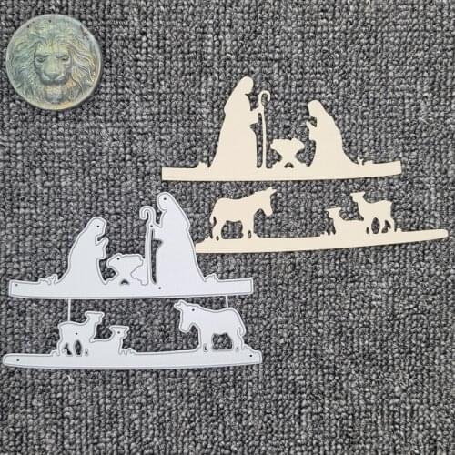 Christmas Eve cutting dies mold Scrapbook seal DIY album Educational Joy Embossing Santa Claus Jesus Papercutting dies cut