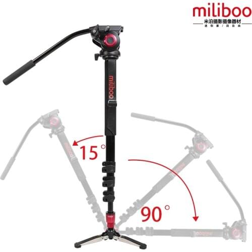 Miliboo Aluminum Alloy Professional Monopod with Fluid Pan Head Mini Tripod unipod for DSLR Camera high stability than Manfrotto