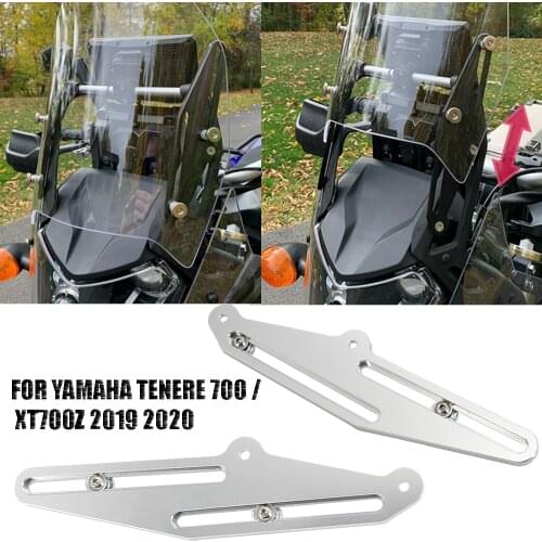 New Windscreen Adjusters For Yamaha Tenere 700 XTZ 700 XT700Z 2019 2020 Motorcycle Support Holder kits Windshield Bracket