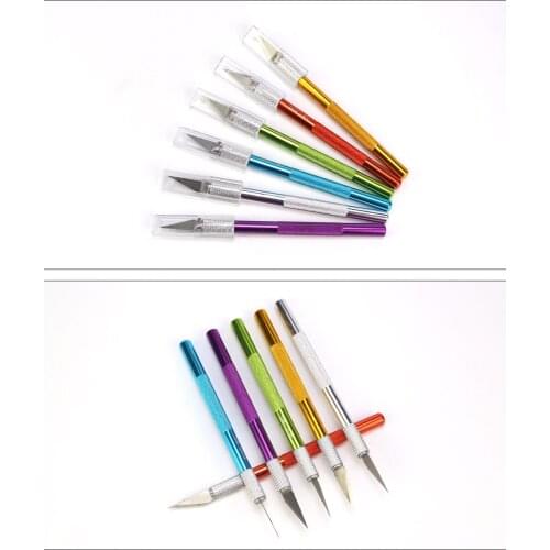 Carving Metal Scalpel Knife Tools Kit Non-Slip Blades Mobile Phone PCB DIY Repair Hand Tools Carving Multi Knife Repairing Tools