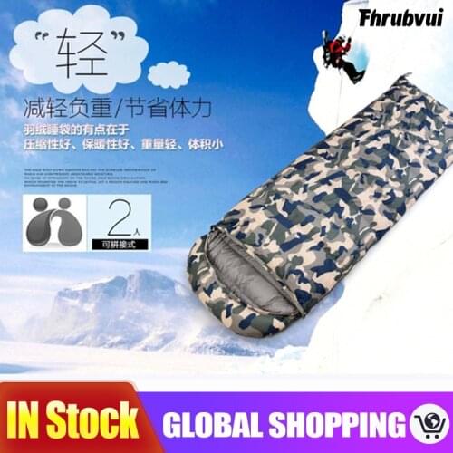 1.5kg Envelope Sleeping Bag Winter Outdoor Camping Ultralight Waterproof Splicing Sleeping Bag