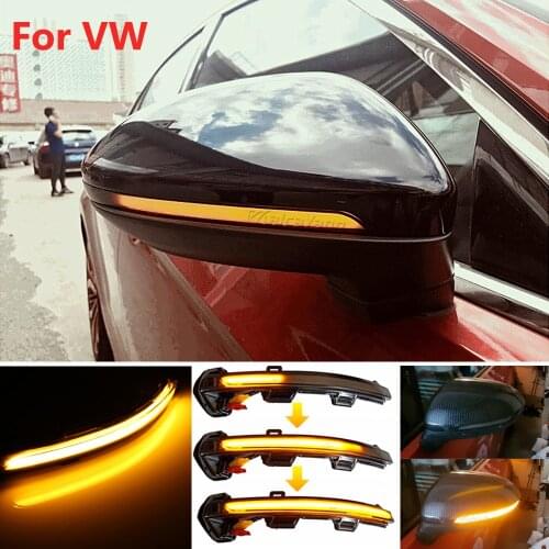 For VW Passat B8 Variant Arteon Dynamic LED Turn Signal Light Side Mirror Indicator Sequential Flowing Water Blinker 2015 2016
