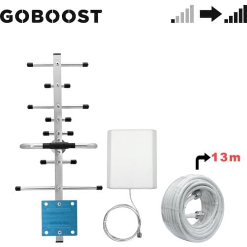 GOBOOST Outdoor Yagi Antenna Indoor Wall-Mounted Antennas With 13M Cable For Cell Phone Signal Booster Accessory Kit