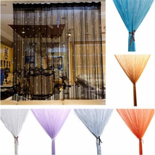 Beaded Curtain String Door Window Room Panel Glitter Crystal Ball Tassel String Line Door Window Curtain Room Divider Decorative