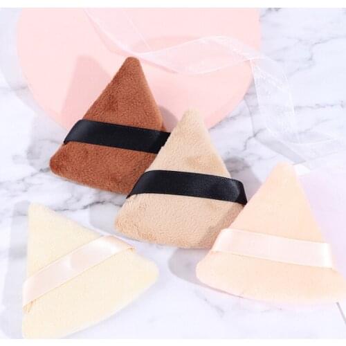 1/2pcs Cosmetic Puff Triangle Velvet Foundation Cream Mini MakeUp Sponge Puffs New