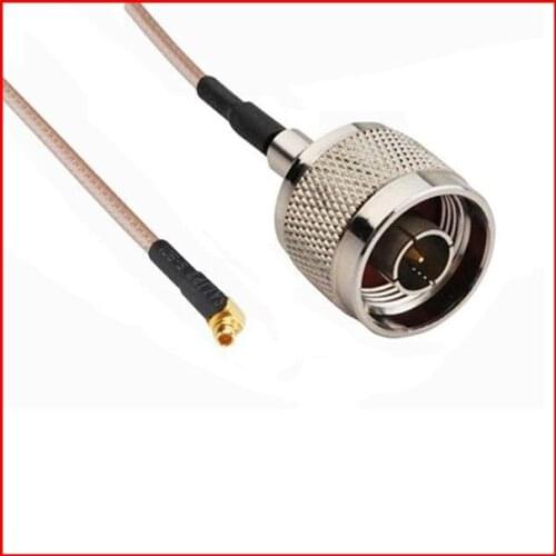 10 pcs 15CM RF Pigtail N Plug to MMCX Plug Right Angle Coaxial Cable RG316