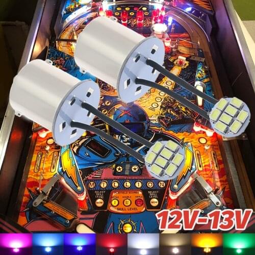 1156 P21W BA15S DC 12V 13V 8SMD Wedge Base with Flexible Wire Various Color Non polarity Pinball Game Machine Led Bulbs Light