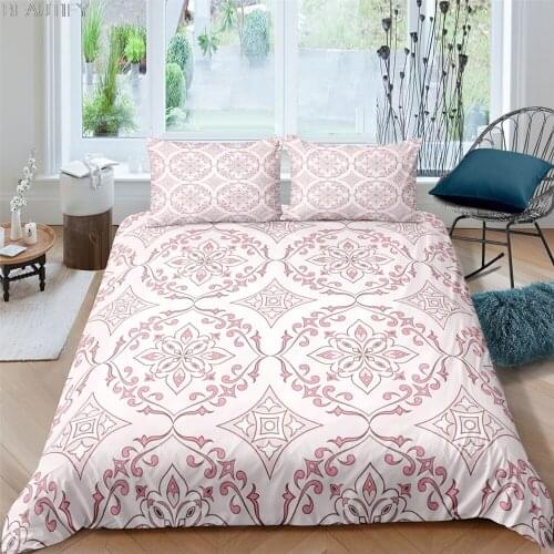 2/3pcs Mandala Funda de edredón 3D Printed Bedding Set Lightweight Microfiber Duvet Cover Bedclothes Home Textiles High Quality