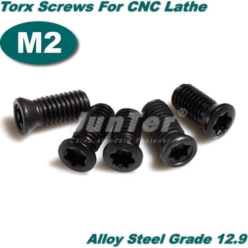 20pcs/lot M2(2mm) Hardened Black Alloy Steel Grade 12.9 Torx Screws For Replaces Carbide Insert CNC Lathe Tool