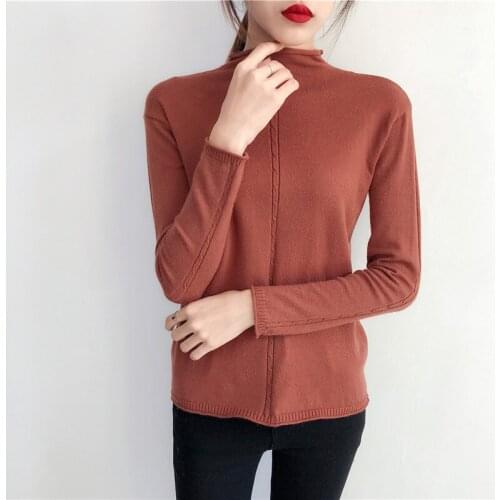 2020 Hot Sale Feminino Jumper New Winter Downneck Female Take The Loose Lipped Twist Shirt Sleeved Sweater Fitting