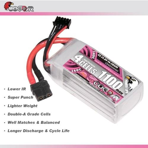 CODDAR 1100mAh 140C 4S Lipo Battery with XT60 Plug For Betafpv Racing Drone Helicopter RC Quadcopter Parts