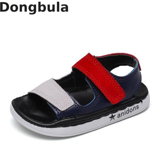 2019 Summer New Childrens Sandals For Boys Girls Leather Sandals Kids Beach Shoes Non-slip Soft Bottom Baby Toddler Shoes