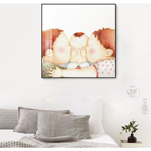 Nordic Baby Poster Print Cute Baby Canvas Painting Lovely Family Wall Art Picture for Living Room Kids Nursery Morden Home Decor