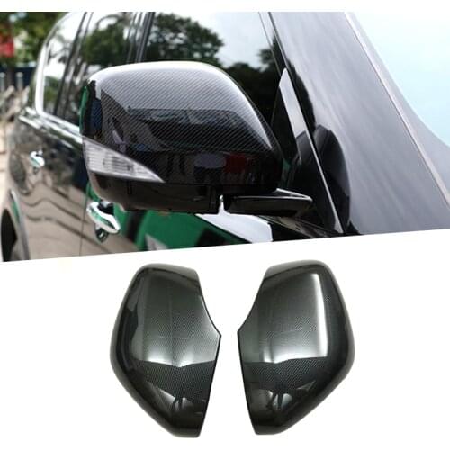 For Nissan Patrol Armada Y62 2017 2018 ABS Chrome and Carbon Fiber Style Car Rearview Mirror Cover Trim Car Styling Accessories