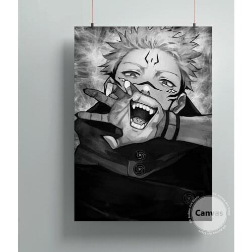 Canvas Anime Sukuna Jujutsu Kaisen Pictures Home Manga Decoration Paintings Poster HD Prints Wall Art Modular Living Room