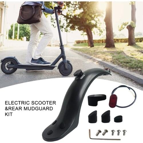 Durable Scooter Mud Fender Kit Electric Scooter Tire Splash Fender with Rear Taillight Back Guard Wing for Xiaomi M365/1S/PRO