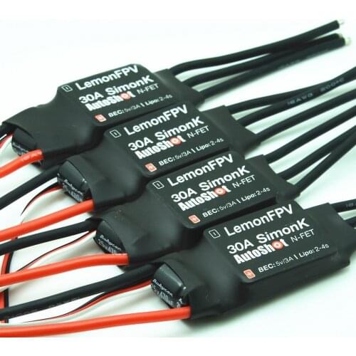 LemonFPV 2-4S Lipo 30A SimonK ESC Speed Controller w/ 3A 5V UBEC For F450 F500 RC Quadcopter
