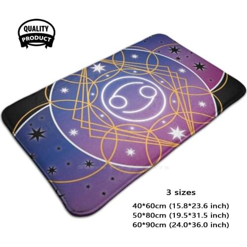 Star Sign Cancer Door Mat Foot Pad Home Rug Star Sign Cancer Zodiac Stars Sky Birth Star Color Gradient