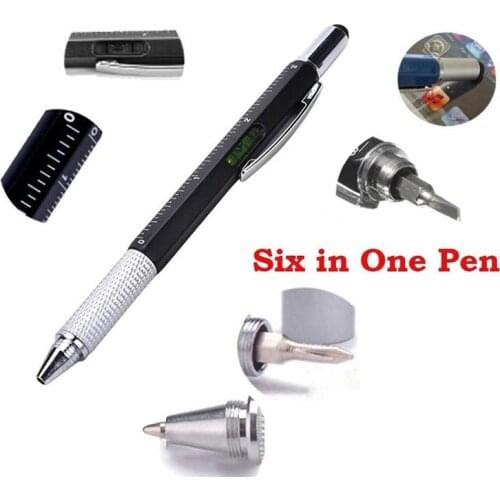 Multi-function Mobile Phone Holder Plastic Level Meter Tool Pen Stationery Easy Screwdriver To X1C9