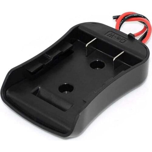 Power Wheels Adapter with Fixing Holes for Dewalt 20V Lithium Battery Adaptor DW DIY Power Source Connector Wires Black