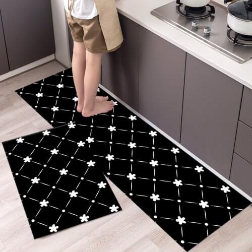 Waterproof Oilproof Kitchen Mat Antislip Bath Mat Soft Bedroom Floor Mat Living Room Carpet Doormat Kitchen Rug