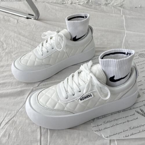 2021 New Fashion Little White Shoes Female Summer Thin Section Original Niche Canvas Shoes Wild Thick Bottom Hot Deal