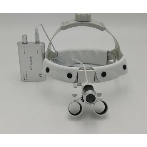 NEW Good Quality 2.5X times enlarge easy wearing surgery operation surgical Magnifier Dental Loupe with LED light