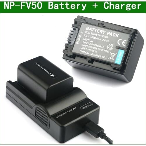 NP-FV50 NP FV50 NPFV50 Digital Camera Battery + Charger for Sony NP FV30 FV40 FV70 FV100 FV50A FV70A FV100A DCR SR15 SR21