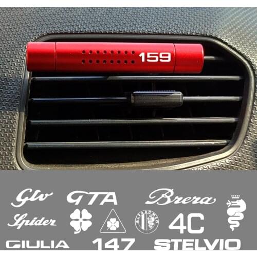 For Alfa Romeo Giulia Giulietta 159 156 MITO Stelvio 147 Sportiva 4C GTA Car Air Freshener Air Outlet Aromatherapy Clip Sticks