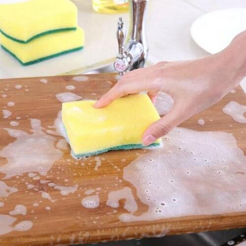 Portable Dishwashing Sponge Kitchen Emery Clean Rub Pot Rust Focal Stains Sponge Removing Kit Cleaning Brush Kitchen Sponges