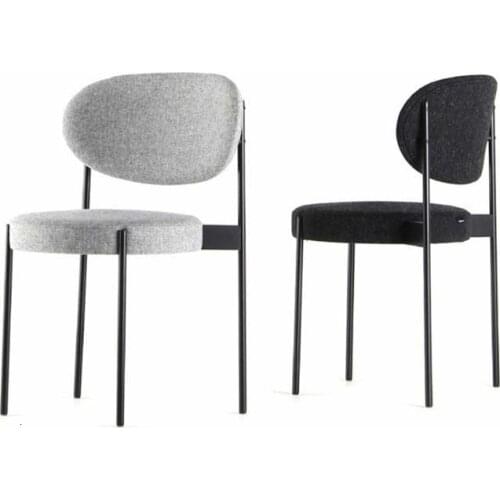 Nordic Light Luxury Chair Iron Sun Moon Backrest Dining Chair Modern Simple ins Bench Living Room Talk Light Luxury Chair