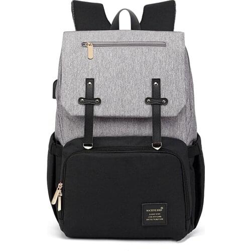 Baby Diaper Bag USB Waterproof Mummy Backpack Maternity Nappy Travel Multifunction Large Capacity Infant Nursing Bags MBG0433