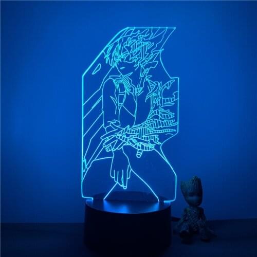 3D LED Night Light My Hero Academia Todoroki Shoto Burning Anime Figure 7 Colors Touch Optical Illusion Lamp Bedroom Kids Gift
