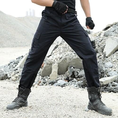 Black Cargo Pants Army Military Tactical Pants Men Work Pantalones Combat SWAT Tactical Clothes Camo Overalls Casual Trouser