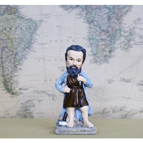Vogue World Famous Person Italy Renaissance Michelangelo Buonarroti Figure Model Toys Child Gift Collection