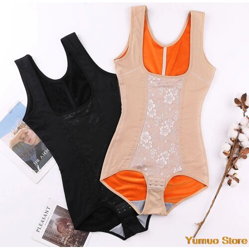 Women thick keep warm velet postpartum slimming underwear shaper recover bodysuits shapewearwaistcorset girdleblackapricot skirt