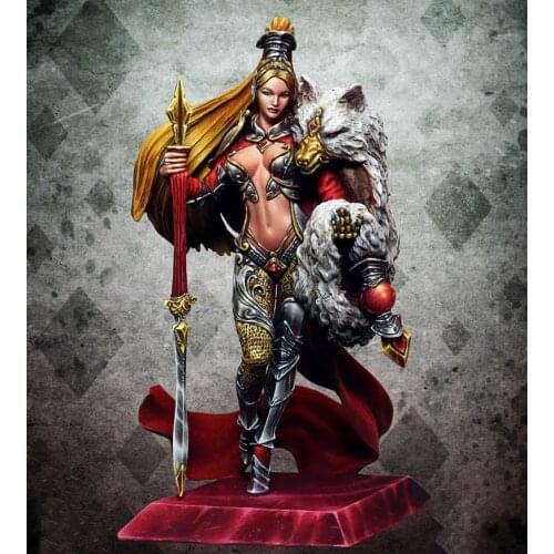 1/24 ancient female Warrior stand with sword Resin figure Model kits Miniature gk Unassembly Unpainted