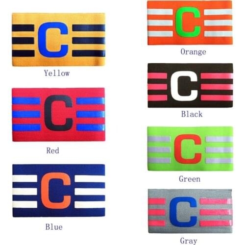 1 Pcs Captain Armband Soccer Arm Band Leader Match Professional Football Armband Captain Arm Band Adjustable Soccer Band