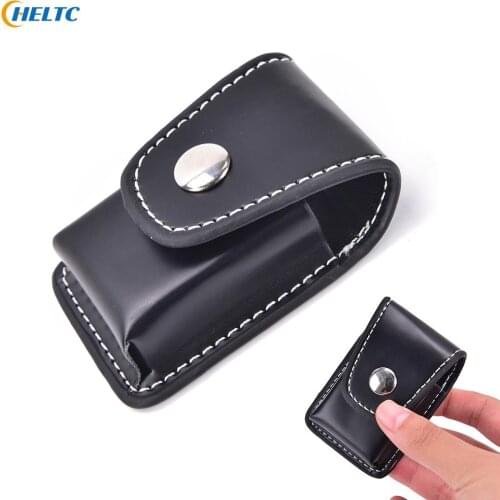 Windproof Zip Cigarette Lighter Gift Bag Small Box Case For Zippo Super Match High Leather Cover Men Box Holde