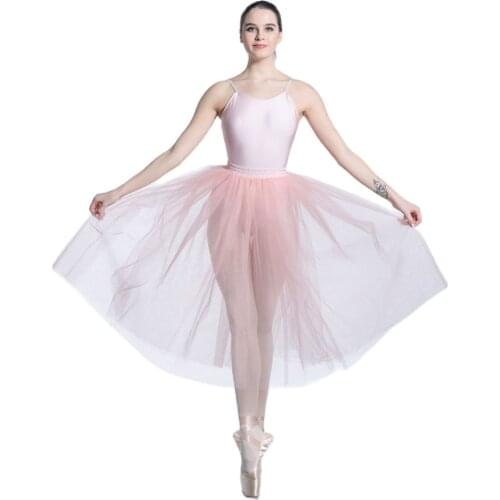 15553 Long Romantic Ballet Tutu With Camisole Straps Ballet Tutu Dancewear for Girl & Women Dance Costume tutu