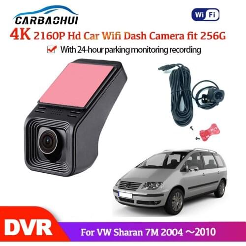 4K HD 2160P Car DVR Dash Camera Video Recorder camera For For VW Sharan 7M 2004 2005 2006 2007 2008~2009 2010 HD night vision
