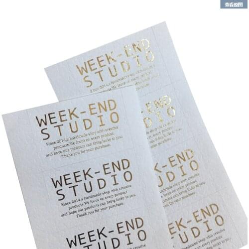 500pcs High Qaulity Textured sticker label with gold foil