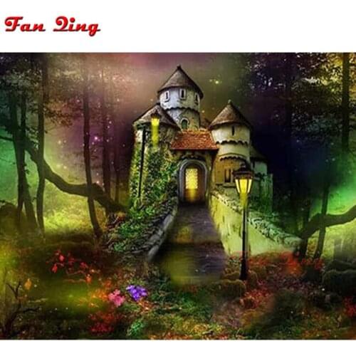 5d Diy Diamond Painting Scenery " Fantasy Castle" Diamond embroidery 3d Cross Stitch Forest Diamond Embroidery mosaic Home Kit