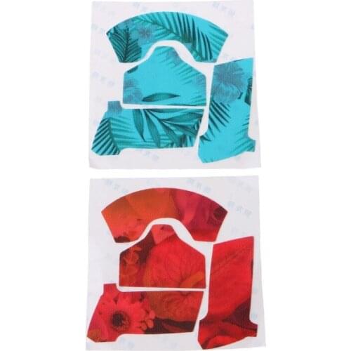 69HA 1 Set Suck Sweat Gaming Mice Skin Ultra-Thin Anti-Slip Sticker Mouse Grips Tape for razer Viper Mouse Red/Blue