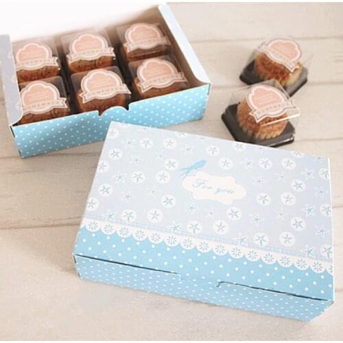 Free shipping blue FOR YOU cake box decoration cookie candy packing boxes dessert bakery package box favors supplies