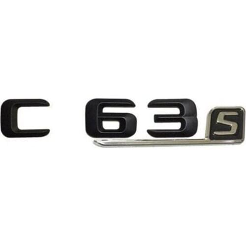 Black C63s Number Letters Trunk Emblem Badge Sticker for C63 S
