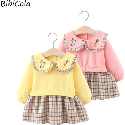 Baby Girls Dress Spring Autumn Long Sleeve Baby Coat Dresses For Infant Baby Birthday Clothing Toddler Girl Wear Dress