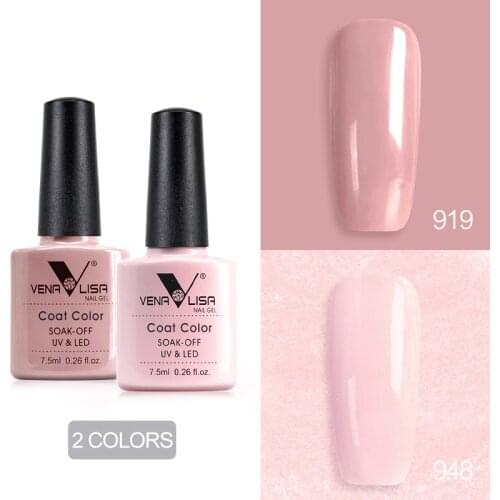2pcs/kit Venalisa 7.5ml Gel Nail Polish Nude Color Varnish Soak Off UV LED Gel Lacquer Base Coat Nowipe Top Coat Gel Nail Polish