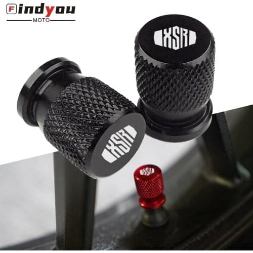 With logo "XSR" Motorcycle CNC Wheel Tire Valve Airtight Covers Stem Caps For YAMAHA XSR700 XSR 700 XSR900 XSR 900