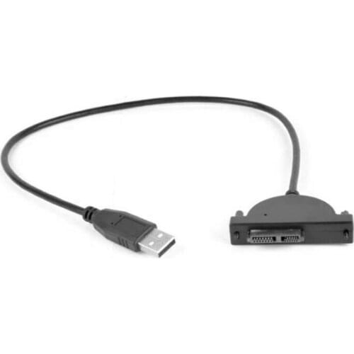 USB2.0 SATA Optical Disc Drive Cable, 6+7Pin Conversion Cable SATA to USB2.0 Cable for Laptop Drive